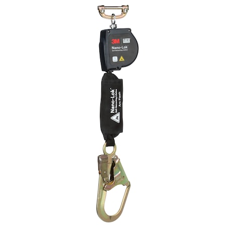 Nano-Lok Self-Retracting Lifeline, 8 ft. Length, Quick-Connect, Steel, 1 Leg(s) MPN:3100575