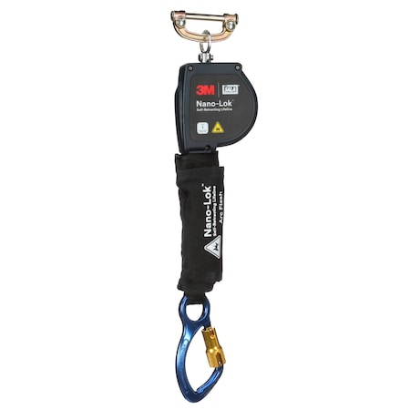 Nano-Lok Self-Retracting Lifeline, 8 ft. Length, Quick-Connect, Steel, 1 Leg(s) MPN:3100577