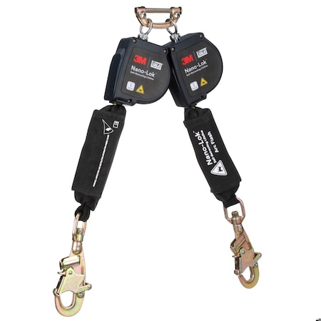 DBI-SALA Self-Retracting Lifeline, 8 ft. Length, Swivel Snap Hook, Steel, 2 Leg(s) MPN:3100583