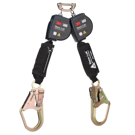 DBI-SALA Self-Retracting Lifeline, 8 ft. Length, Rebar Hook, Steel, 2 Leg(s), 420 lb Weight Capacity MPN:3100584