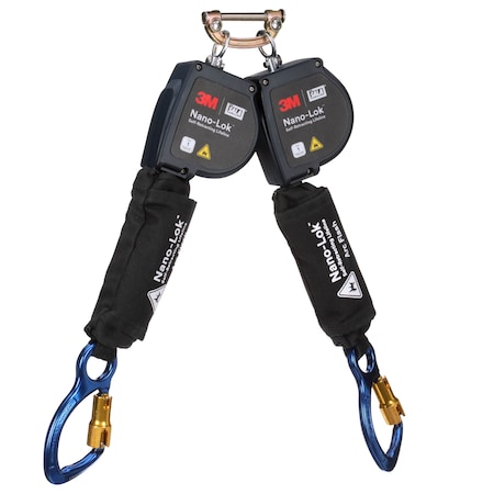 Nano-Lok Self-Retracting Lifeline, 8 ft. Length, Quick-Connect, Steel, 2 Leg(s) MPN:3100586