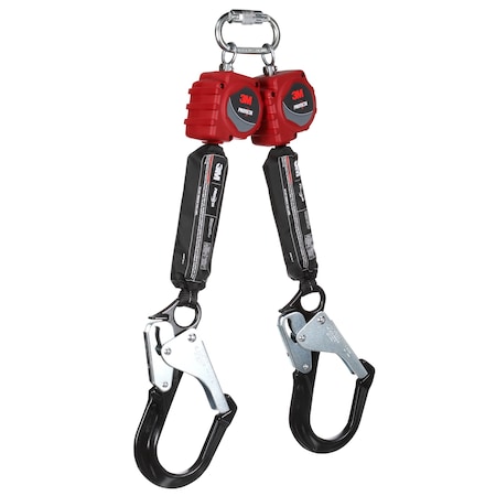 Protecta Self-Retracting Lifeline, 8 ft. Length, Rebar Hook, Aluminum, 2 Leg(s) MPN:3100634