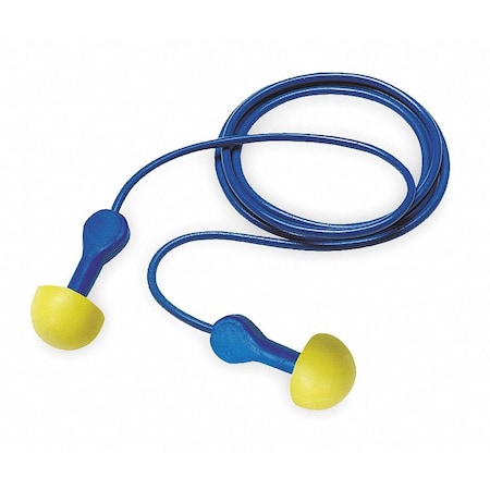E-A-R EXPRESS Pod Plugs Disposable Corded Ear Plugs, NRR 25 dB, M, Blue, 100PK MPN:311-1127