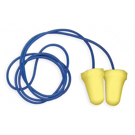 E-A-R E-Z-Fit Disposable Corded Ear Plugs, Bell Shape, NRR 28 dB, Yellow, S, 200PK MPN:312-1222