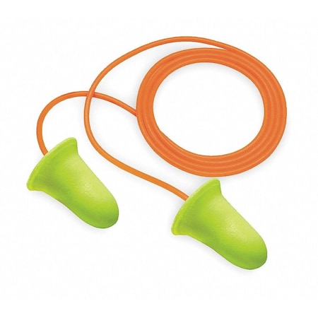 E-A-Rsoft FX Disposable Corded Ear Plugs, Bell Shape, NRR 33 dB, Yellow, M, 200PK MPN:312-1260