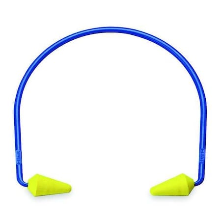 E-A-R Caboflex Reusable Banded Ear Plugs, Pod Shape, NRR 20 dB, M, Blue/Yellow, 1 Pair MPN:320-2001