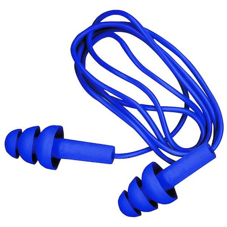 E-A-R UltraFit Reusable Corded Ear Plugs, Metal Detectable, NRR 25 dB, Blue, 1 Pair MPN:340-4007
