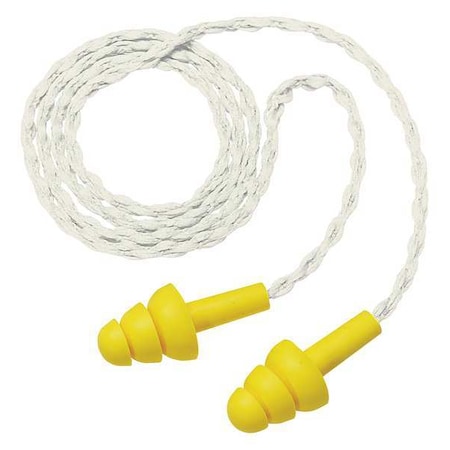E-A-R™ UltraFit™ Reusable Elastomeric Polymer Ear Plugs, Flanged Shape, 25 dB, Yellow, 100 PK MPN:340-4036