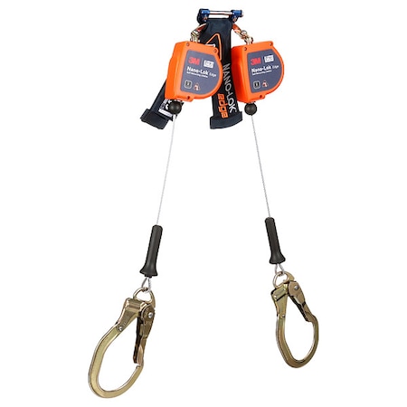 DBI SALA Self Retracting Lifeline, 8 ft. Length, Quick-Connect, Steel, 2 Leg(s) MPN:3500276