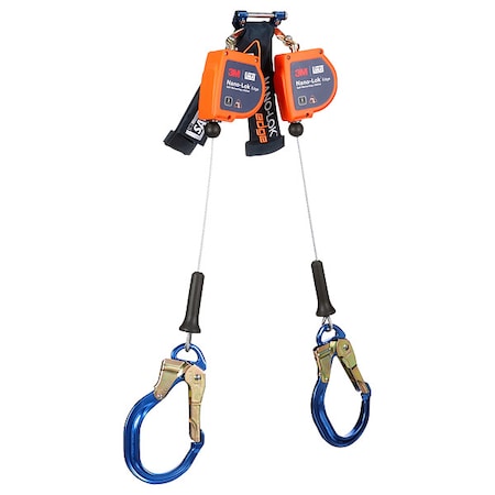 DBI SALA Self Retracting Lifeline, 8 ft. Length, Quick-Connect, Steel, 2 Leg(s) MPN:3500277
