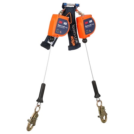 DBI SALA Self Retracting Lifeline, 8 ft. Length, Quick-Connect, Steel, 2 Leg(s) MPN:3500279