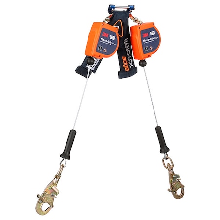 DBI SALA Self Retracting Lifeline, 8 ft. Length, Quick-Connect, Steel, 2 Leg(s) MPN:3500282