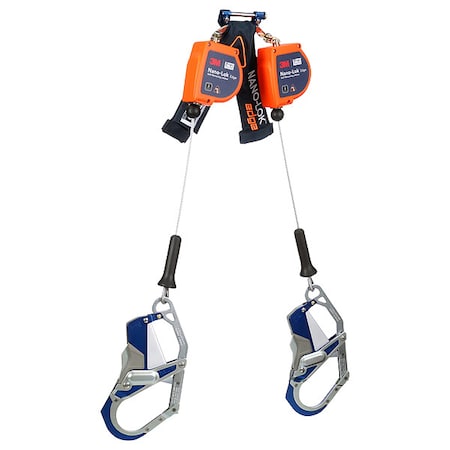 DBI SALA Self Retracting Lifeline, 7 ft Length, Quick-Connect, Steel, 2 Leg(s) MPN:3500283