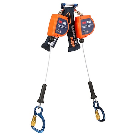DBI SALA Self Retracting Lifeline, 8 ft. Length, Quick-Connect, Aluminum, 2 Leg(s) MPN:3500286