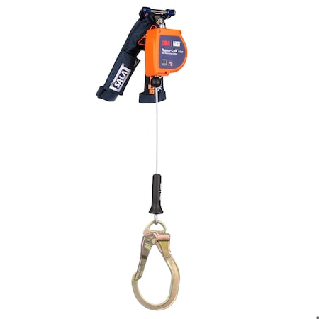 Nano-Lok Edge Self-Retracting Lifeline, 8 ft. Length, Quick-Connect, Steel, 1 Leg(s) MPN:3500290