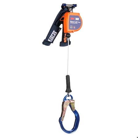 Nano-Lok Edge Self-Retracting Lifeline, 8 ft. Length, Quick-Connect, Steel, 1 Leg(s) MPN:3500291