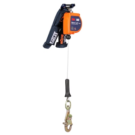 Nano-Lok Edge Self-Retracting Lifeline, 8 ft. Length, Quick-Connect, Steel, 1 Leg(s) MPN:3500293