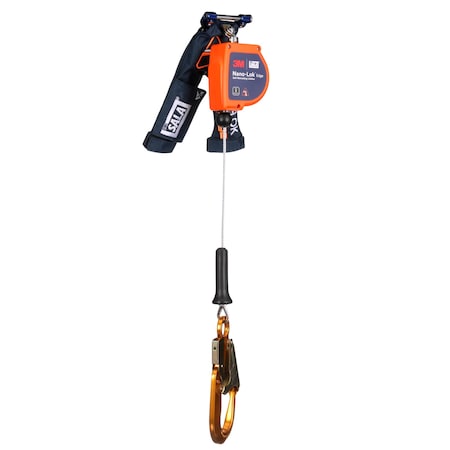 Nano-Lok Edge Self-Retracting Lifeline, 8 ft. Length, Quick-Connect, Steel, 1 Leg(s) MPN:3500294