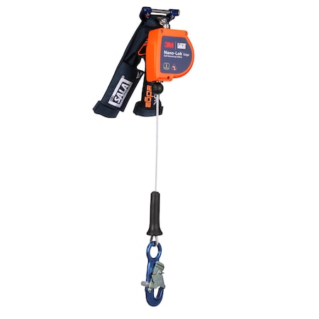 Nano-Lok Edge Self-Retracting Lifeline, 8 ft. Length, Quick-Connect, Steel, 1 Leg(s) MPN:3500295