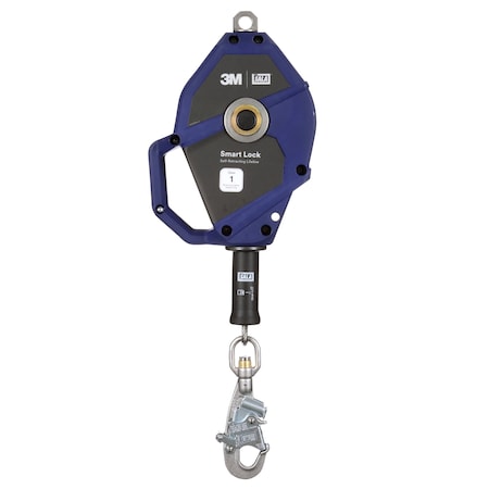 Smart Lock Self Retracting Lifeline, 25 ft. Length, Carabiner, Steel, 1 Leg(s) MPN:3503875