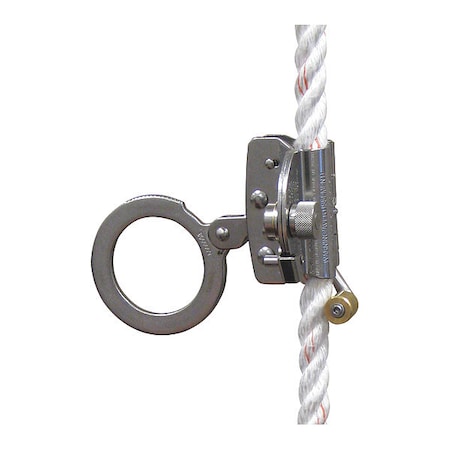 Rope Grab, 310 lb, Silver, For Rope Size: 5/8 in MPN:5000003
