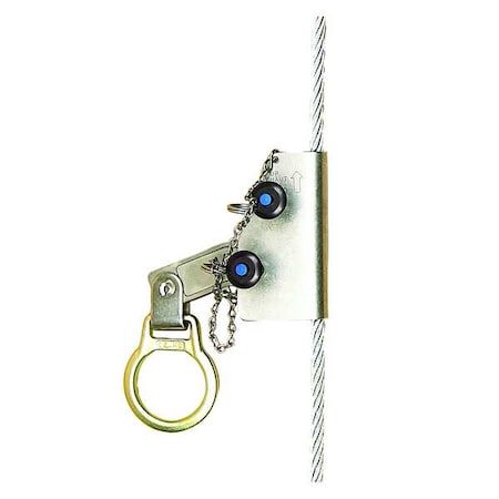 Rope Grab, Stainless Steel, 310 lb., Silver, For Rope Size: 3/8 in, Cam Locking System MPN:5000338