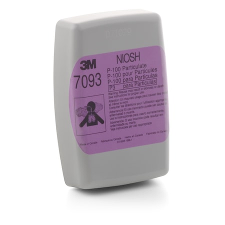 Particulate Filter 7093B, P100, 5000, Magenta, Bayonet MPN:52706