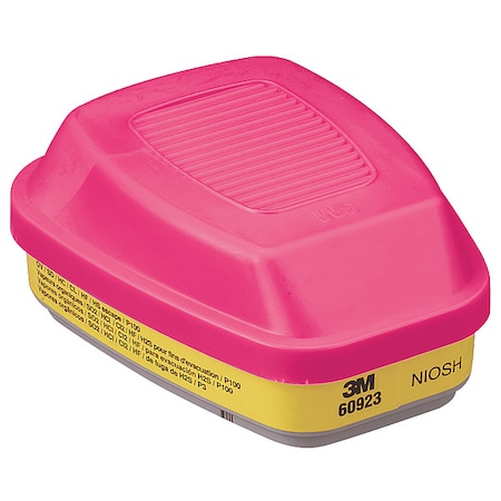 Combination Cartridge/Filter, Acid Gas (AG)/Organic Vapor (OV)/P100, Bayonet, Magenta/Yellow, PK2 MPN:60923