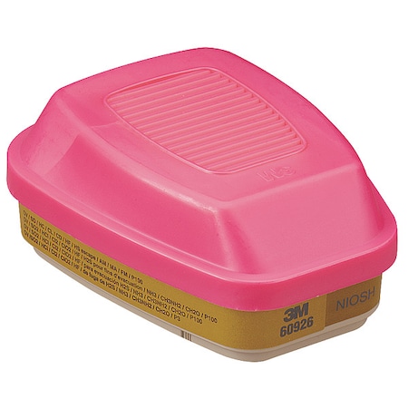 Combination Cartridge/Filter, 3M 6000/FF-400 Series, P100, Bayonet, Magenta/Olive, PK2 MPN:60926