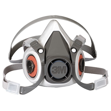 Half Facepiece Reusable Respirator, 6000 Series, Thermoplastic Elastomer, Size Small MPN:6100