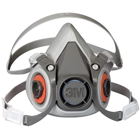 Half Facepiece Reusable Respirator, 6000 Series, Thermoplastic Elastomer, Size Medium MPN:6200