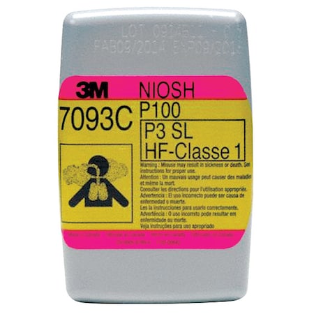 Filter, 6000, Magenta, Olive, Bayonet, 3M™ Half and Full Face Respirator MPN:7093C