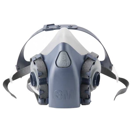 Half Mask Respirator, 7500, Not Rated, Bayonet, Size, S 0 Cartridges Included MPN:7501