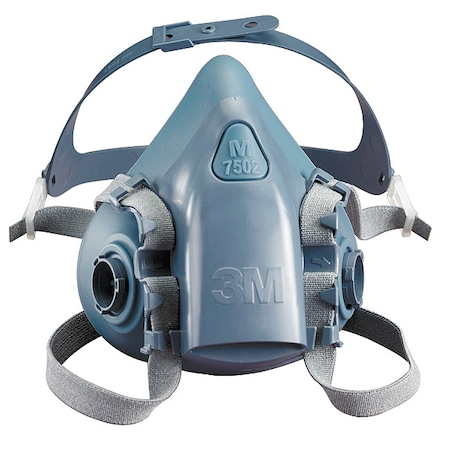 Half Mask Respirator, 7500, Not Rated, Bayonet, Size, M 0 Cartridges Included MPN:7502
