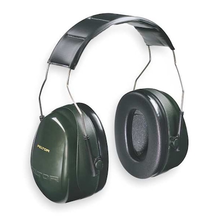 Peltor Optime 101 Over-the-Head Earmuffs, Passive Protection, NRR 27 dB, Foldable Black/Green MPN:8071