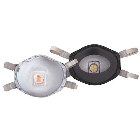 Particulate Respirator, N95, Cool Flow Valve, Nuisance Organic Vapors & Ozone, Molded, Adj., M, PK10 MPN:8214