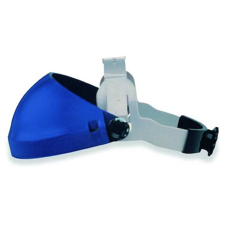 Single Crown Headgear for Faceshield, Thermoplastic, Dielectric Protection, Ratchet, Blue MPN:82501-00000