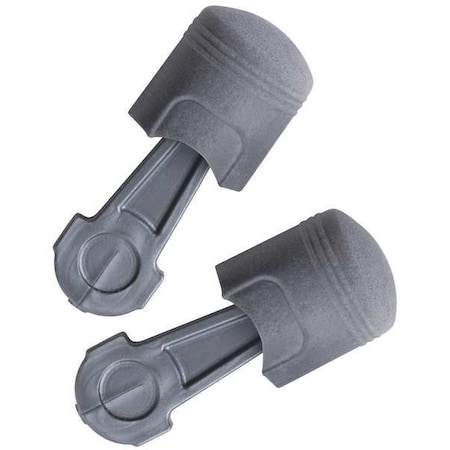E-A-R Pistonz Reusable Foam Ear Plugs, Cylinder Shape, 29 dB, Gray, 100 PK MPN:93401