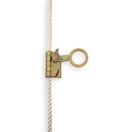 Rope Grab, Steel, 310 lb., Gold, For Rope Size: 5/8 in, Cam Locking System MPN:AC202D