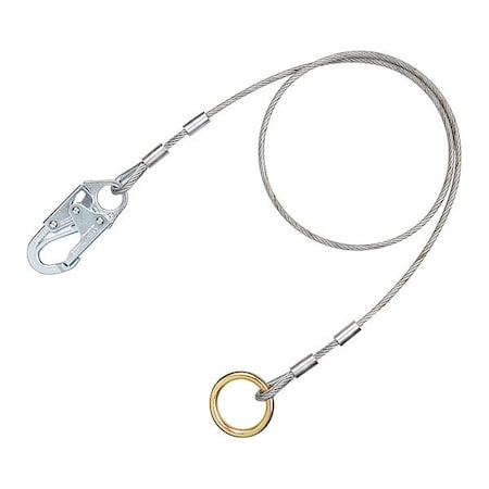 Tie-Off Adapter, 4 ft Length, 310 lb Weigth Capacity, Steel, Vinyl Anchor, 1 Workers per System MPN:AJ408AG4