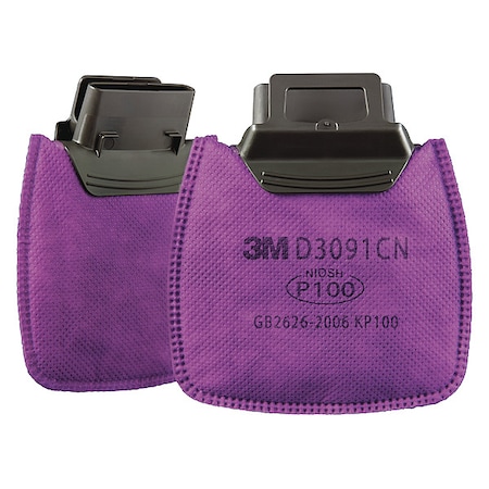 Filter, D3000, Magenta, Push to Connect, 3M™ Secure Click™ Facepieces MPN:D3091