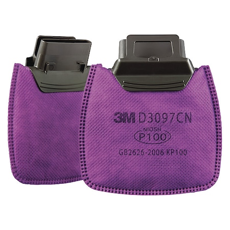 Filter, D3000, Magenta, Push to Connect, 3M™ Secure Click™ Facepieces MPN:D3097