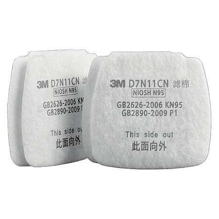Filter, D7000, White, Push to Connect, 3M™ Secure Click™ D8000 Series Cartridges MPN:D7N11
