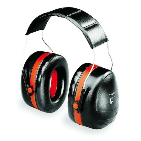 Peltor Optime 105 Over-the-Head Ear Muffs, H10A, Passive Protection, NRR 30 dB, Black/Red MPN:H10A