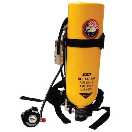Industrial SCBA, ISCBA, Aluminum Cylinder, Zinc-Plated Carbon Steel Backframe, 2, 216 psi MPN:IND112013100101