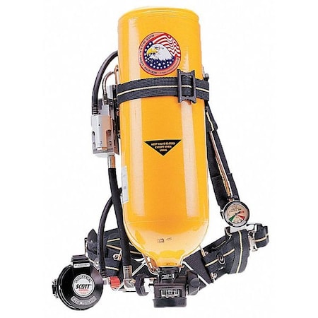 Industrial SCBA, ISCBA, Aluminum Cylinder, Zinc-Plated Carbon Steel Backframe, 2, 216 psi MPN:IND142013100101