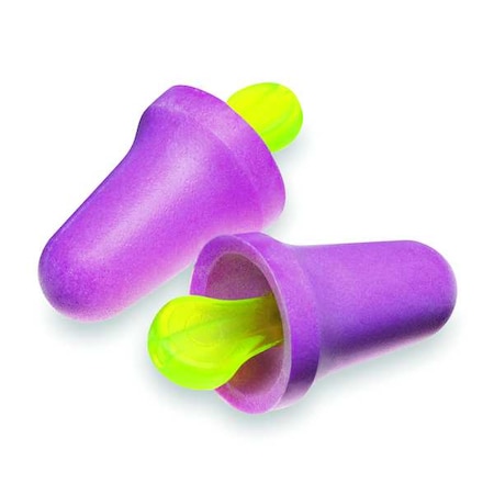 No-Touch Disposable Uncorded Ear Plugs, Bell Shape, NRR 29 dB, M, Purple, 100PK MPN:P2000