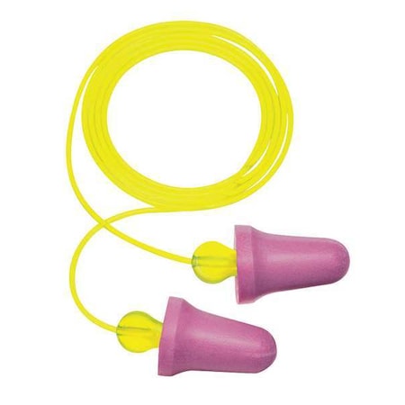No-Touch Reusable Foam Ear Plugs, Bell Shape, 29 dB, Purple, 100 PK MPN:P2001