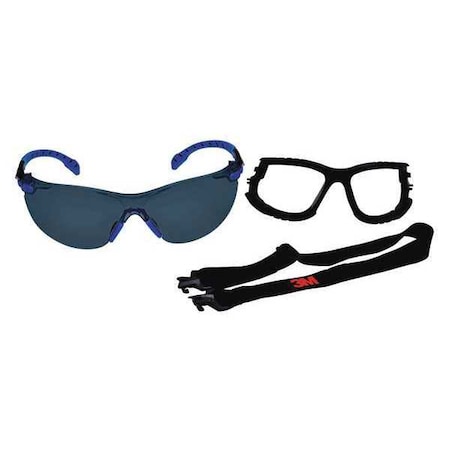 Solus 1000 TPE, Safety Glasses, Scotchgard Anti-Fog & Anti-Scratch, Gray Lens, Blue/Black Frame MPN:S1102SGAF-KT