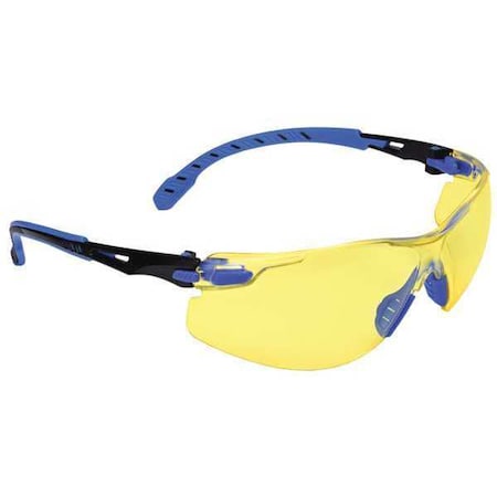 Solus 1000, Safety Glasses, Scotchgard Anti-Fog & Anti-Scratch, Amber Lens, Blue/Black Frame MPN:S1103SGAF
